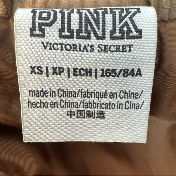 Victoria’s Secret Pink Super Soft Ribbed Velour Cropped Puffer Vest - Picture 8 of 9